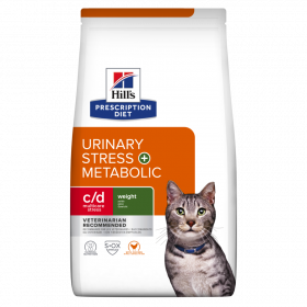 Hills Prescription Diet c/d Urinary Stress - диета за котки страдащи от идиопатичен цистит и за профилактика на уролити 8 кг.